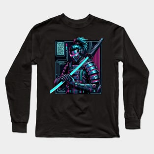 Samurai Cyberpunk Long Sleeve T-Shirt